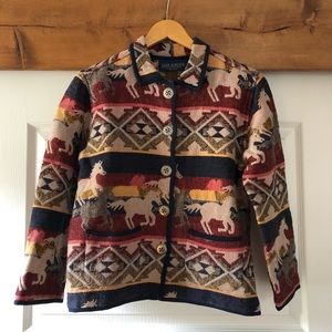 Vintage Horse Tapestry Jacket by Jane Ashley